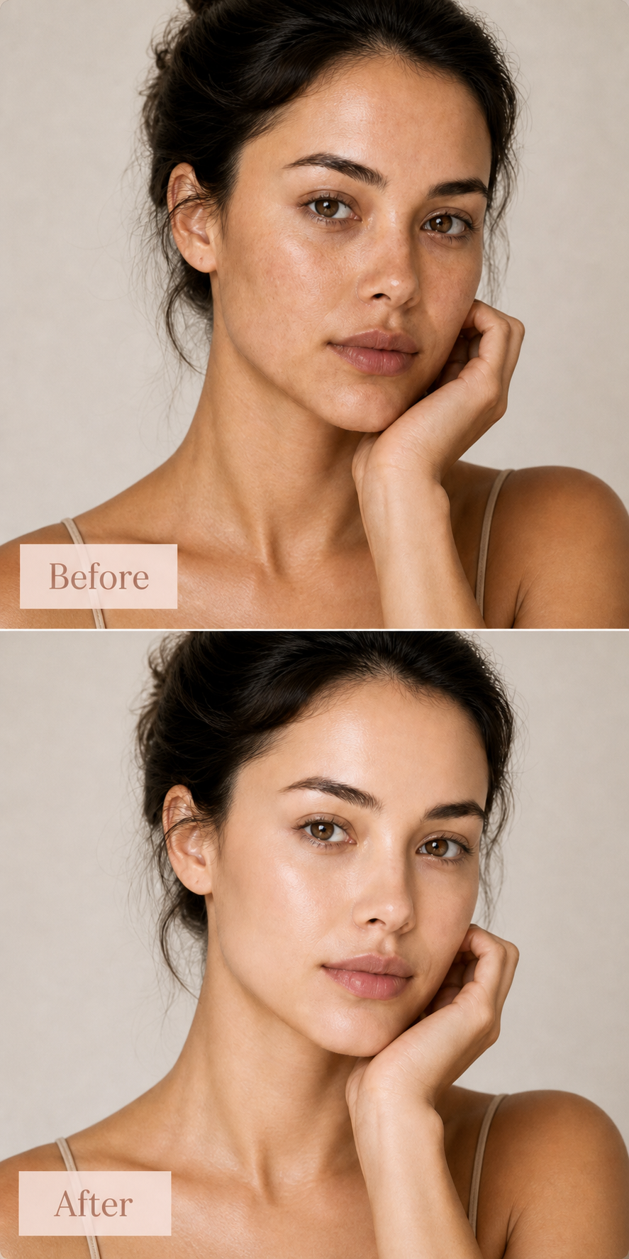 Radiance before and after skin improvement photos