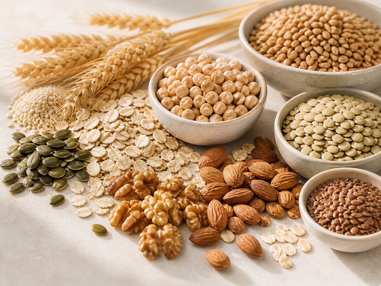 Whole grains and legumes, natural dietary sources of vitamin B3
